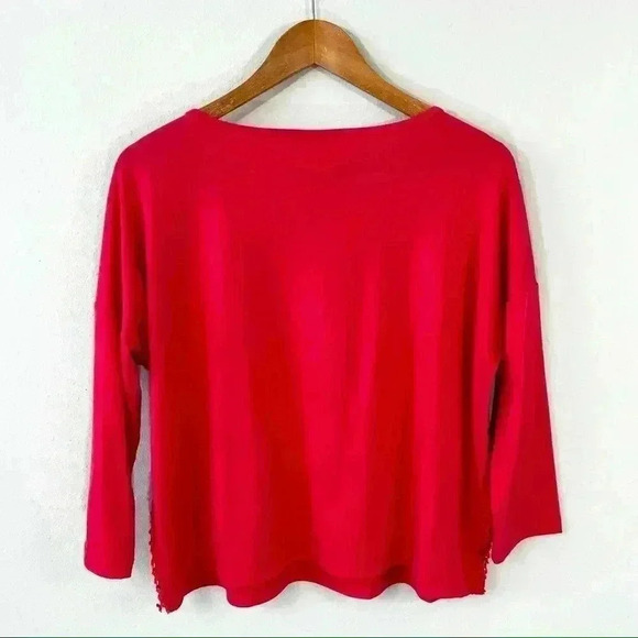 Ruby Rd petite red-orange top - Picture 4 of 4